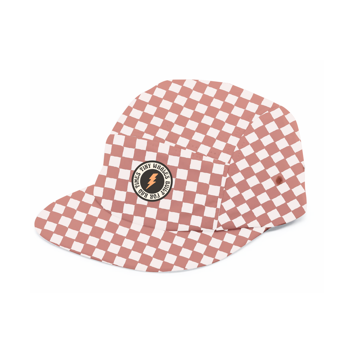 Vintage Red Vibe Check Five Panel hat