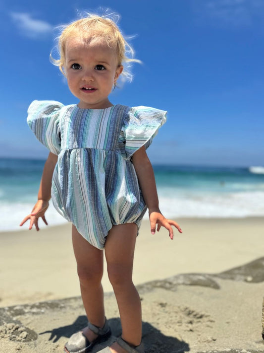 Miranda Bubble // Blue Multi-Stripe