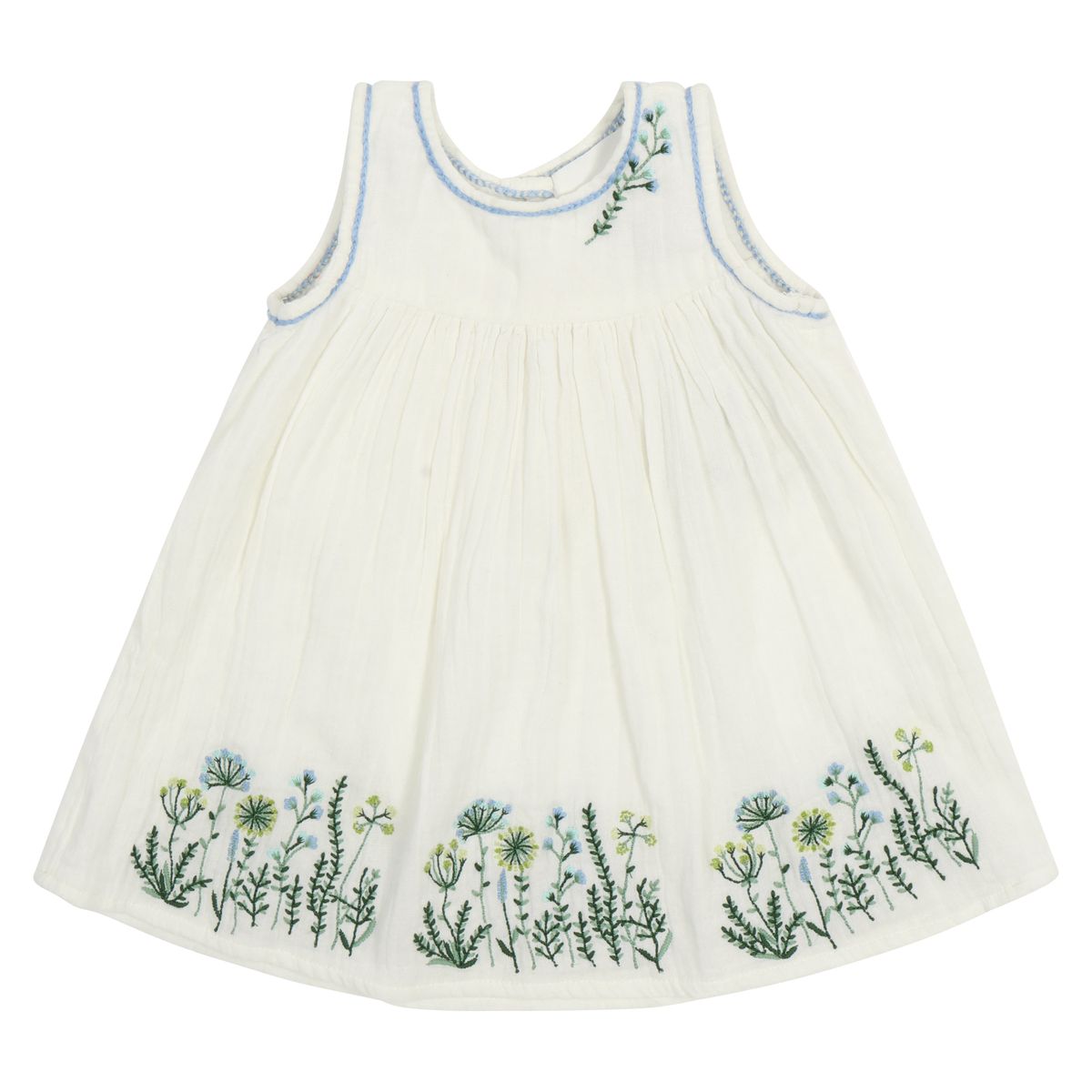White Bacalar Dress // Blue & Green