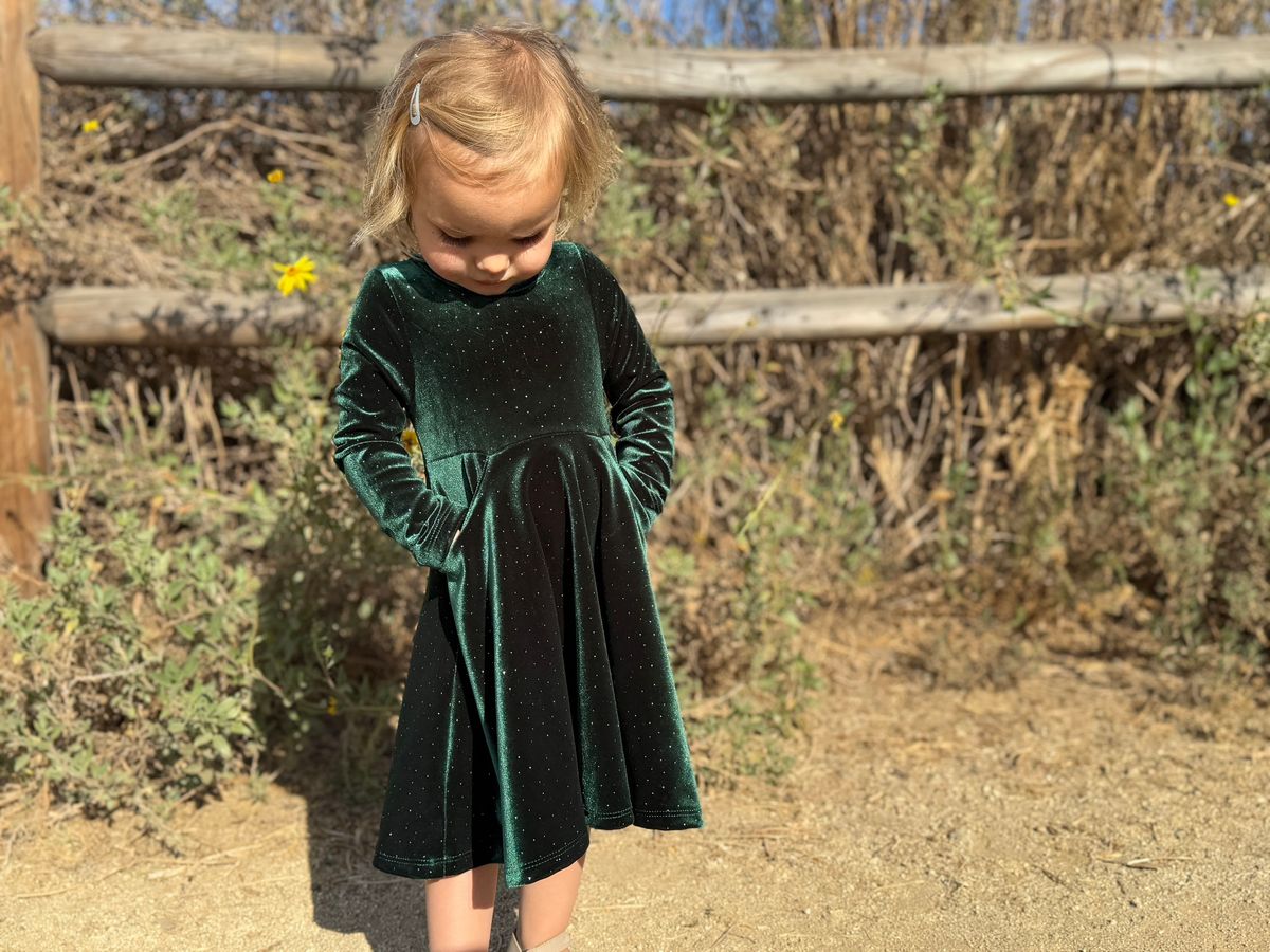 Merilee Dress // Green Sparkle