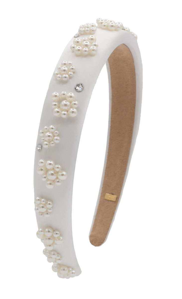 Satin Pearl Headband //Ivory