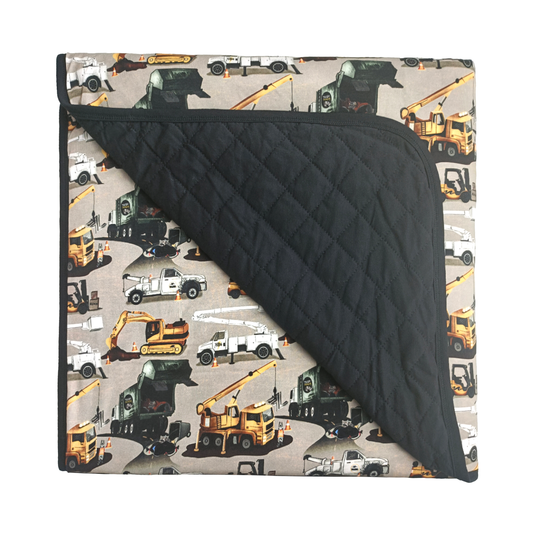 Work Hard Quilted Blanket