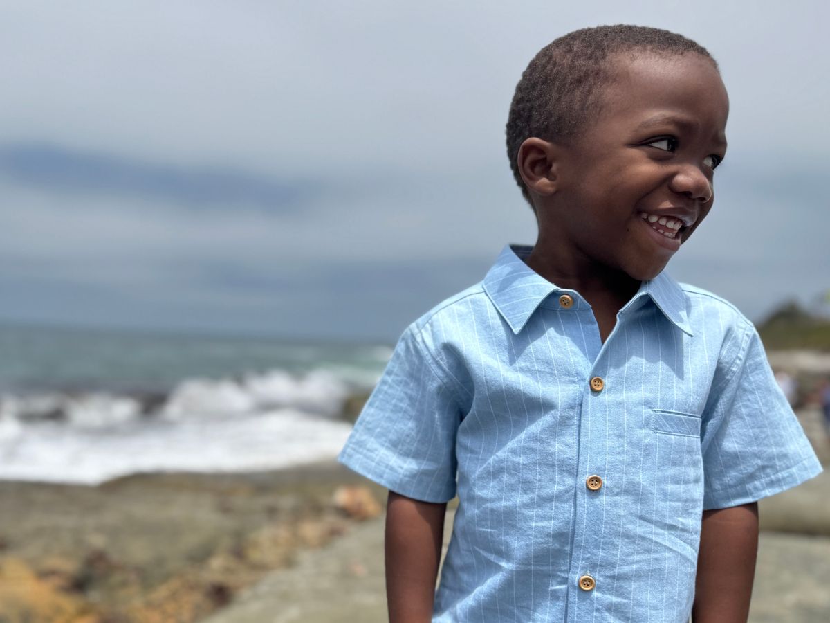 Newport Woven Shirt // Chambray Stripe