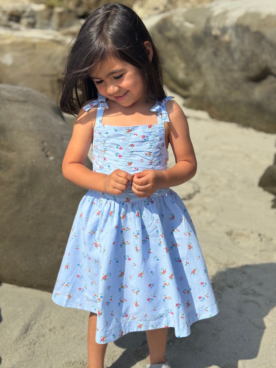 Wynonna Dress // Blue Gingham Floral