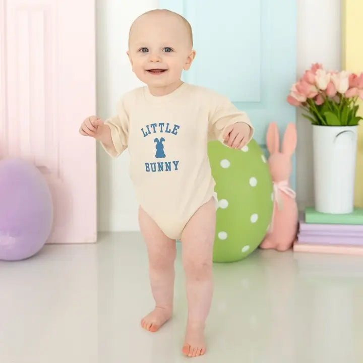 Little Bunny Steel Blue Bunny Romper