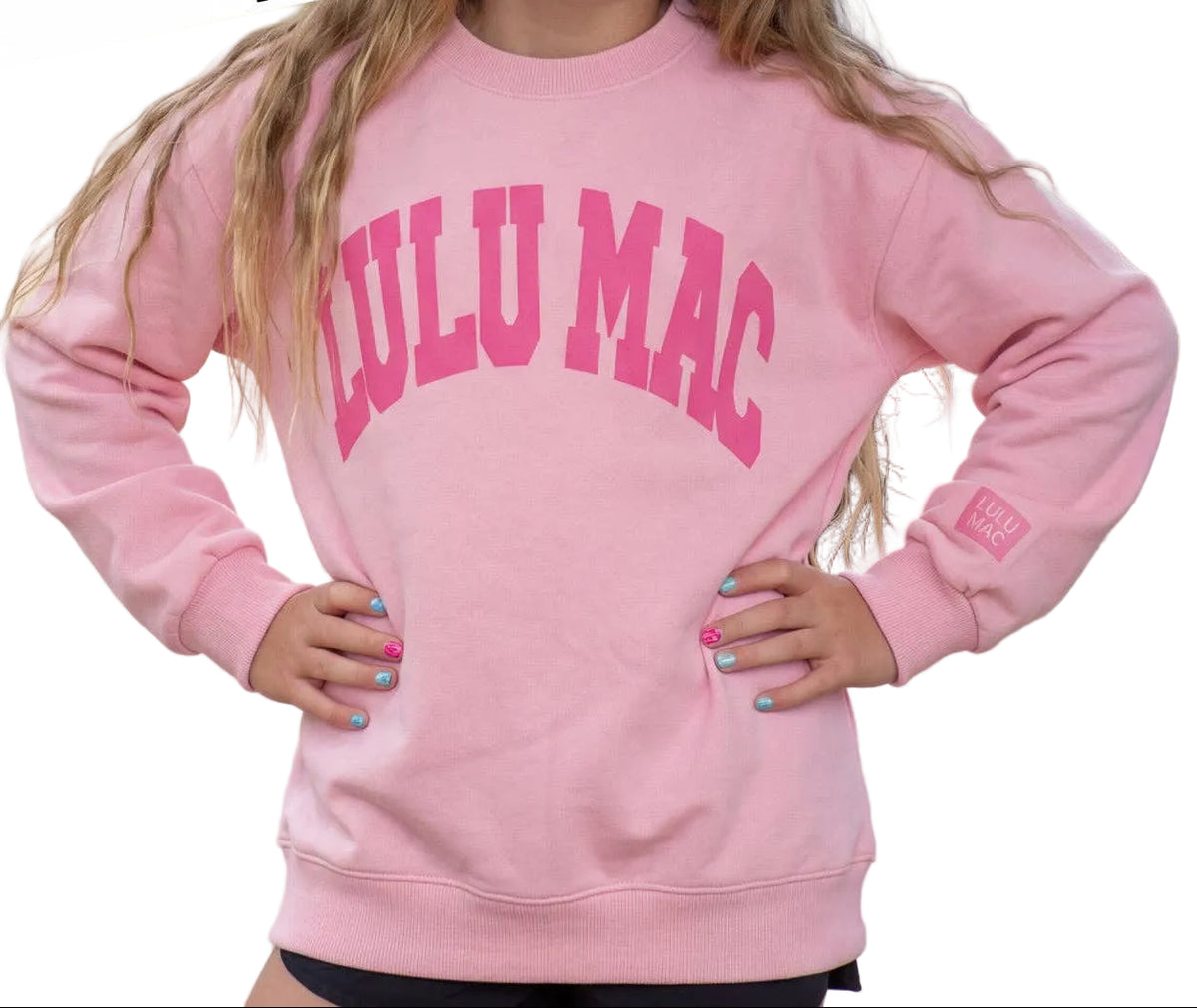 Lulu Mac Sweatshirt // Light Pink & Pink