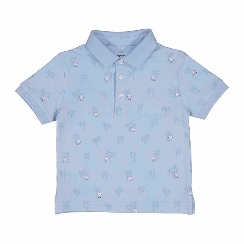 Sky Blue Palm Polo