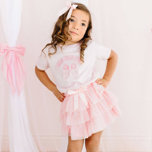 Big Sister Bow Short Sleeve T-Shirt - Kids Clothing - Family