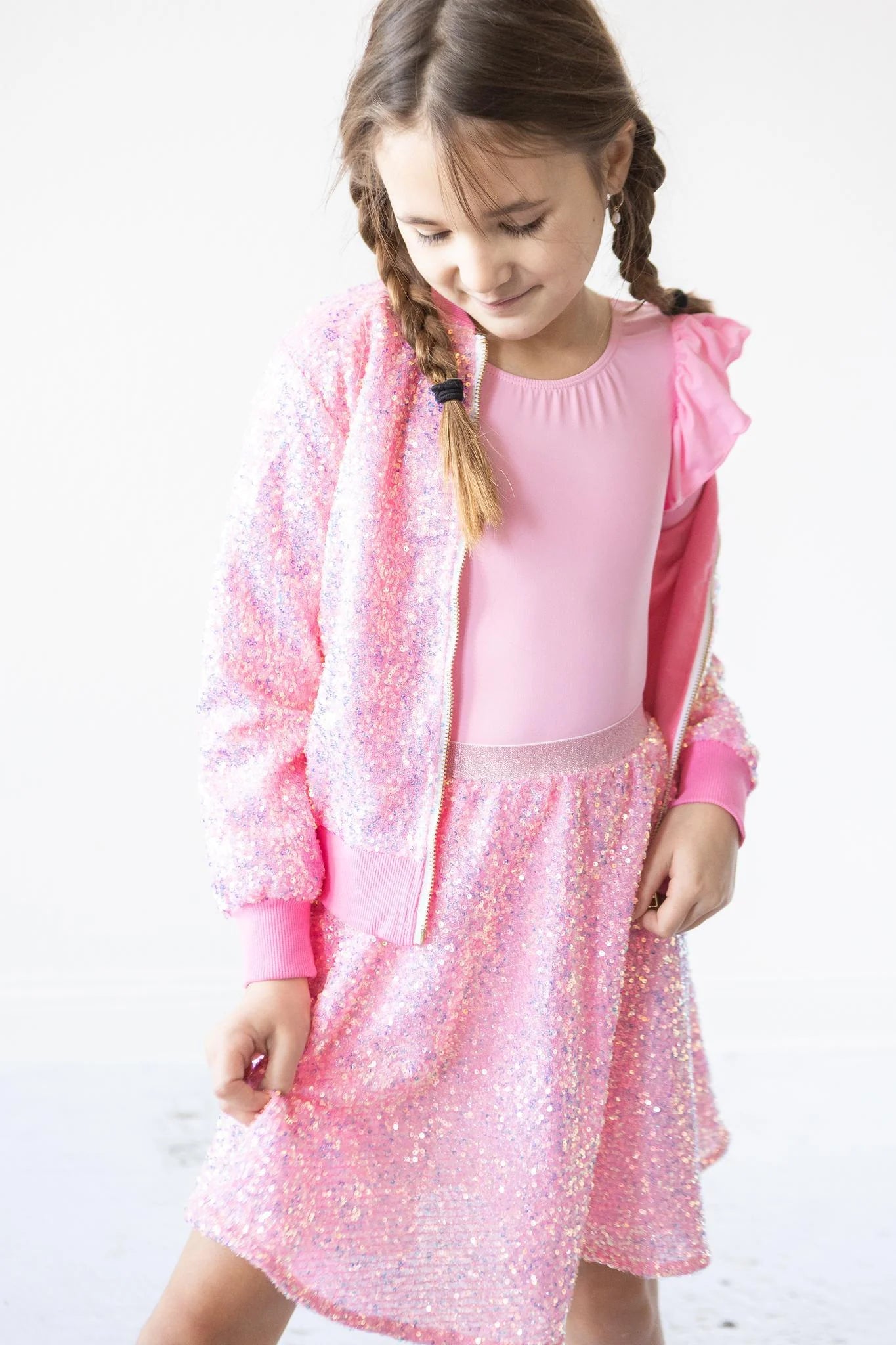 Sequin Twirl Skirt //Bubblegum