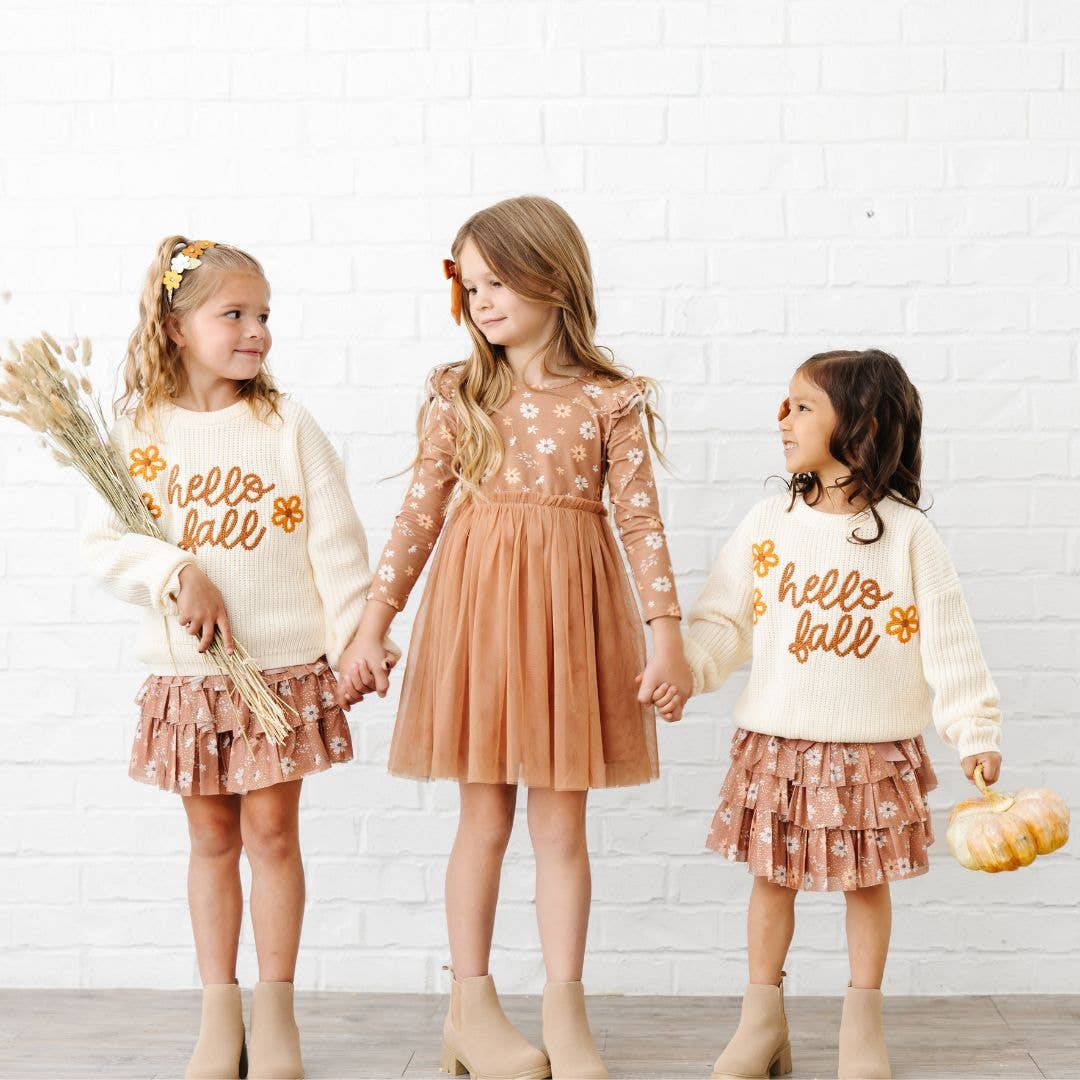 Hello Fall Knit Sweater - Girls Clothes