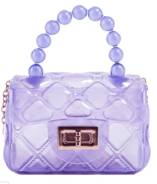 Mini Jelly Purse with Crossbody Gold Chain Bag Handbag