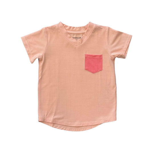 Peachy Blush Pocket Tee and Short Set