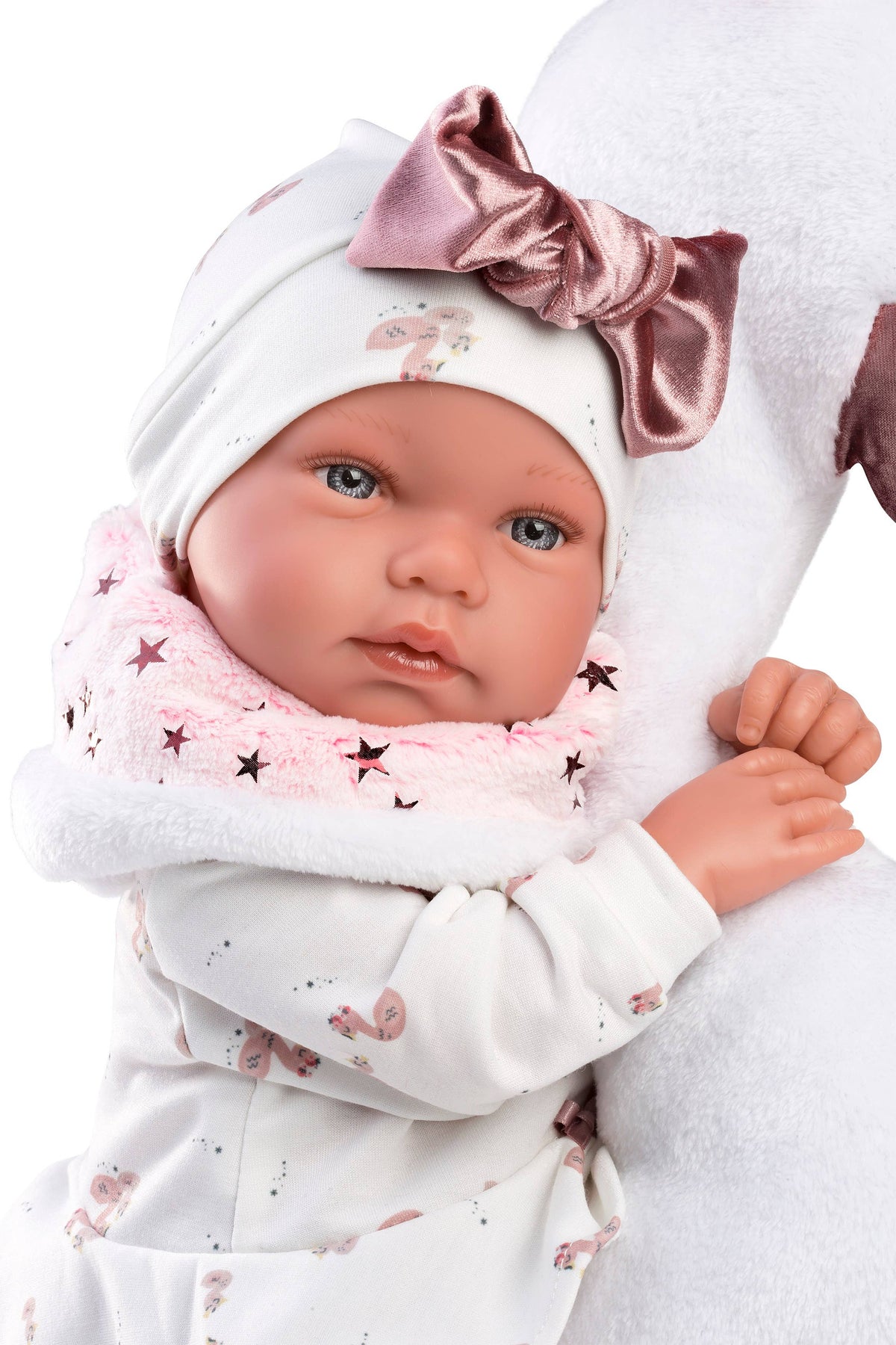 Newborn Doll Celeste with Swan Cushion (17.3")