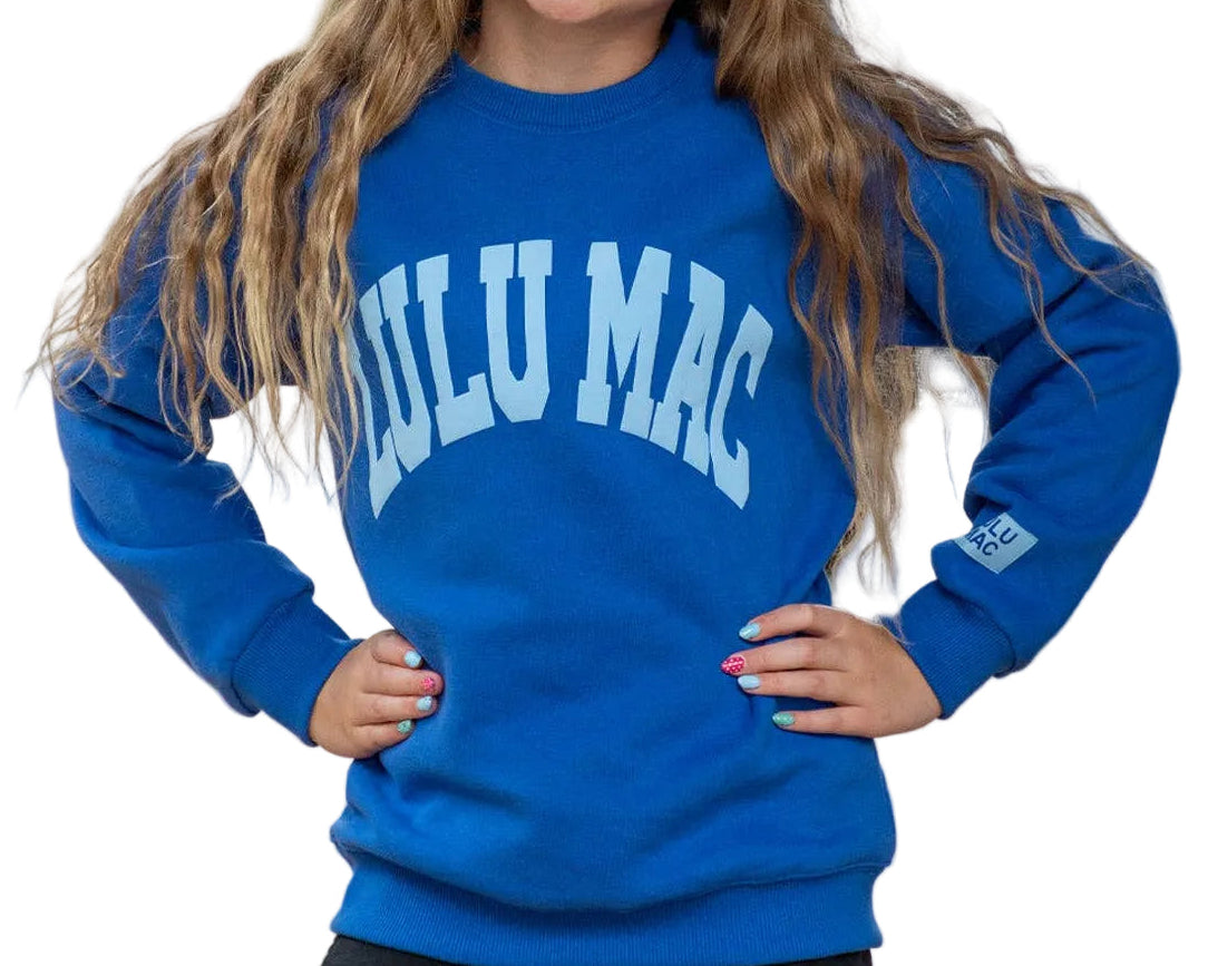 Lulu Mac Sweatshirt // Royal with Light Blue
