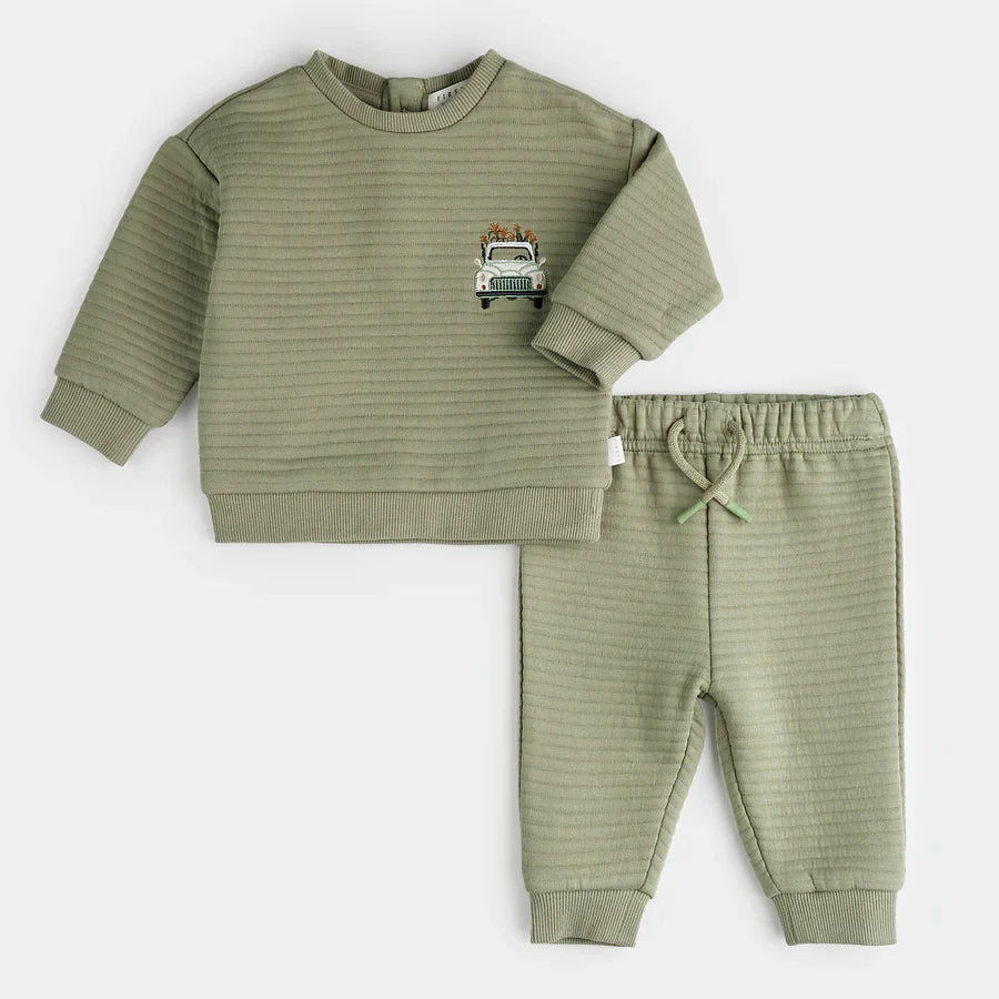 Fall Green Quilted Outfit