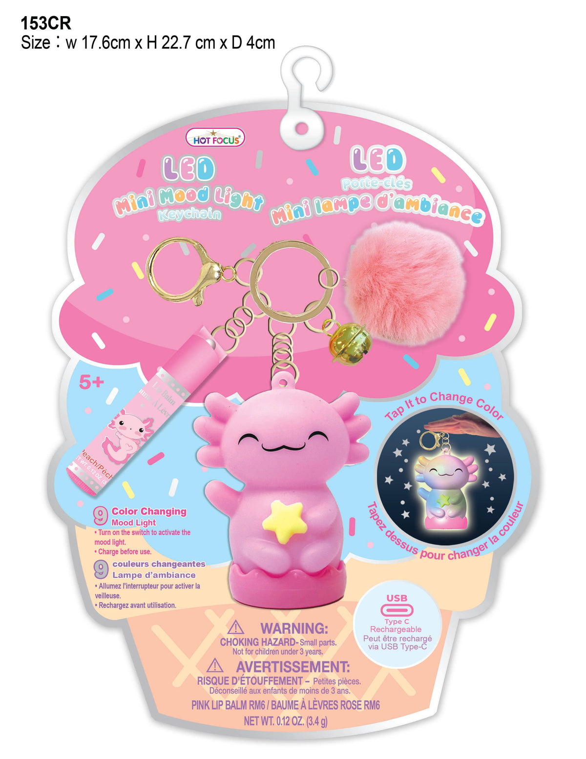 Mini Mood Light Keychain, Critters