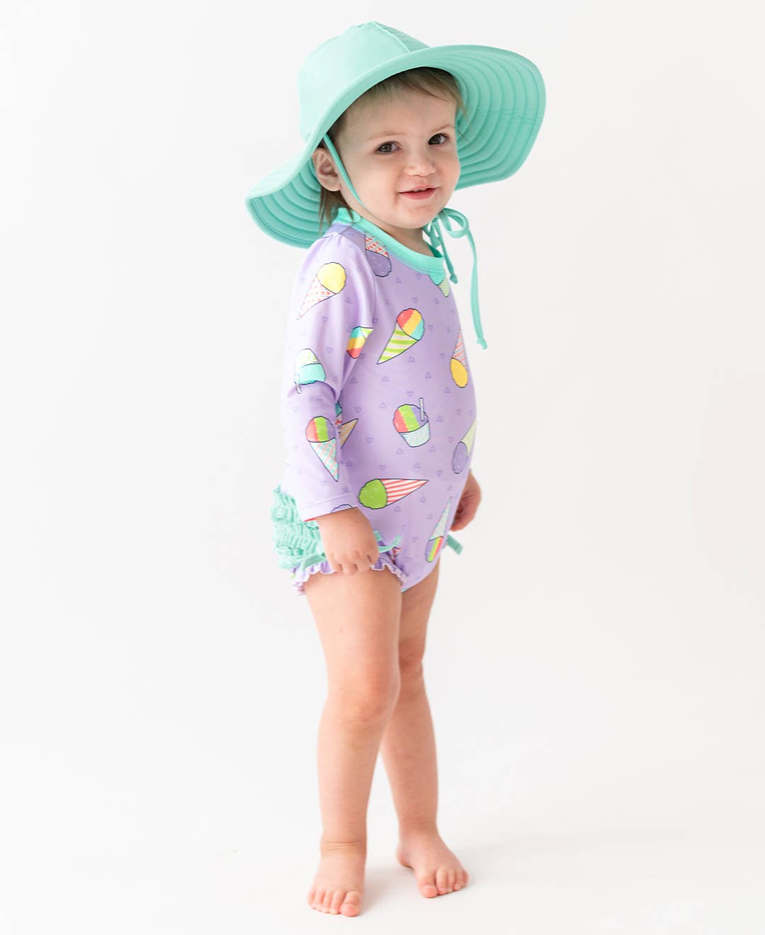Girls Vintage Aqua Swim Hat