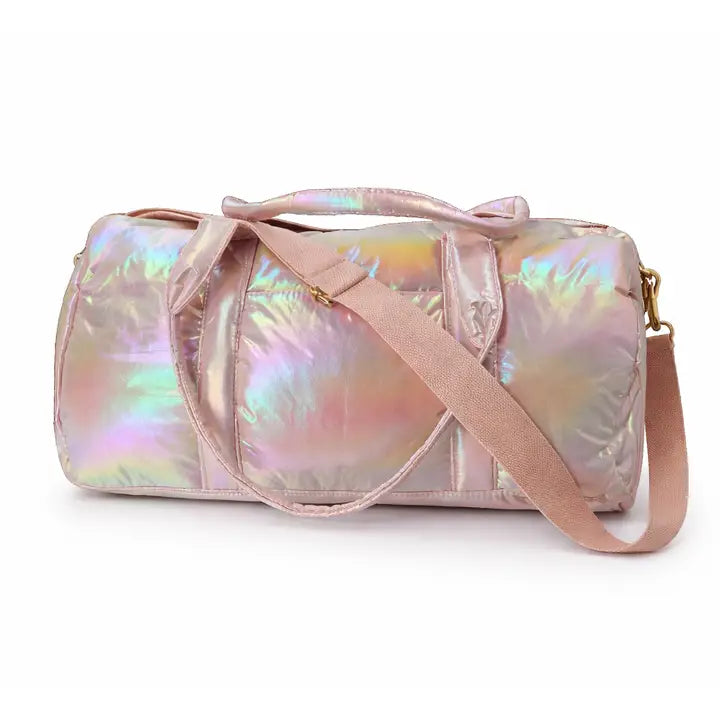 Shimmer Duffle Bag // Iridescent Pink