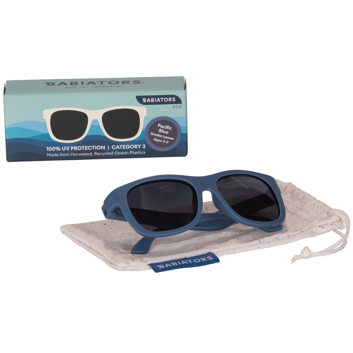 Kids Eco Collection: Navigator Sunglasses in Pacific Blue