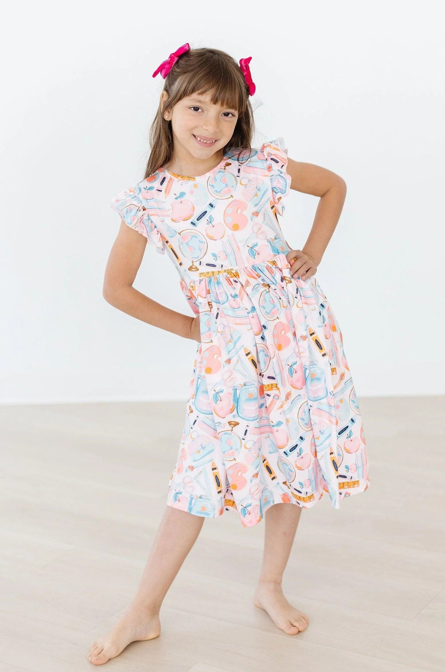 Class Act Flutter Sleeve Twirl Dress Fancy Pants Children's Boutique