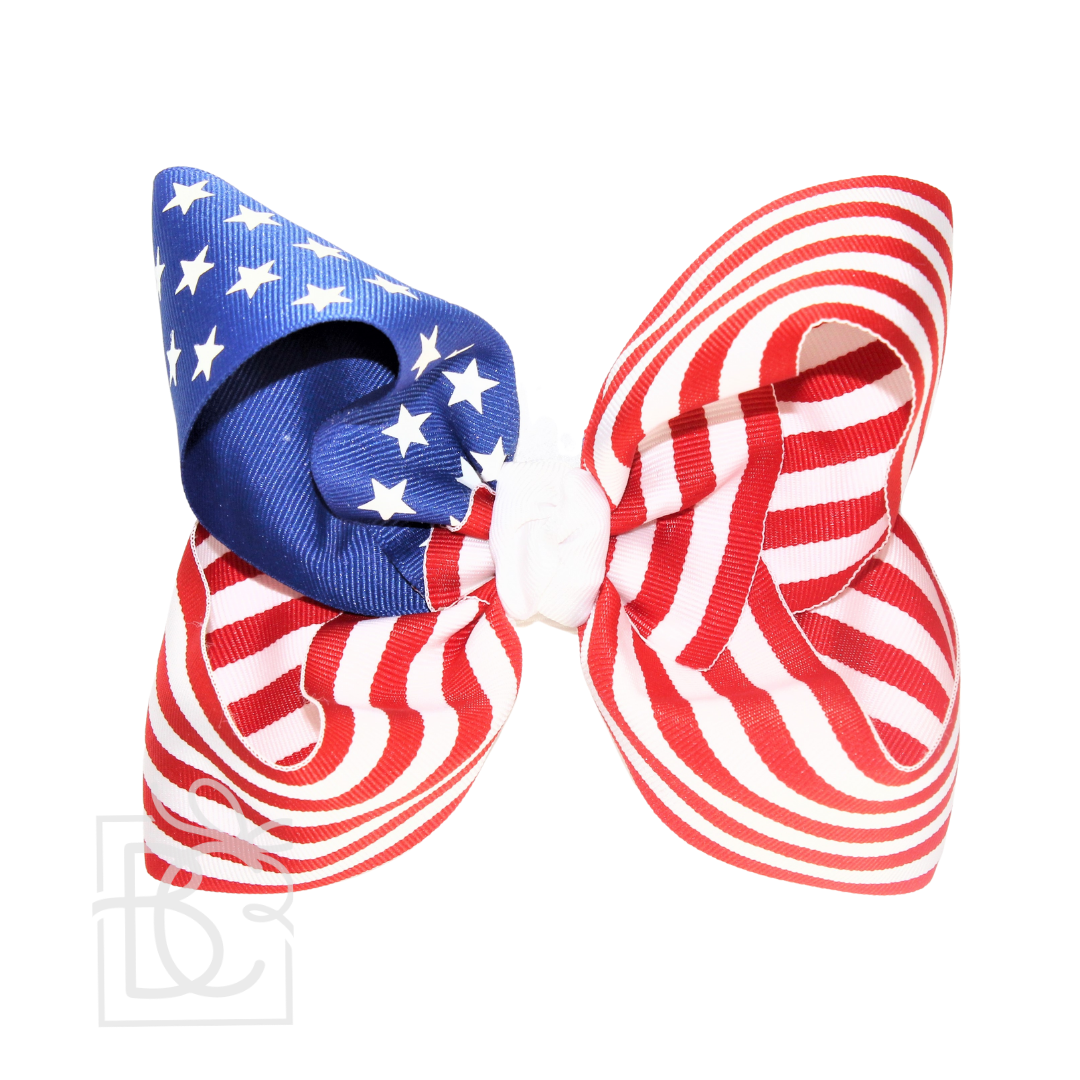 STARS AND STRIPES GROSGRAIN BOW