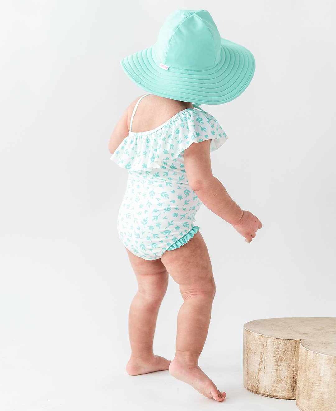 Girls Vintage Aqua Swim Hat