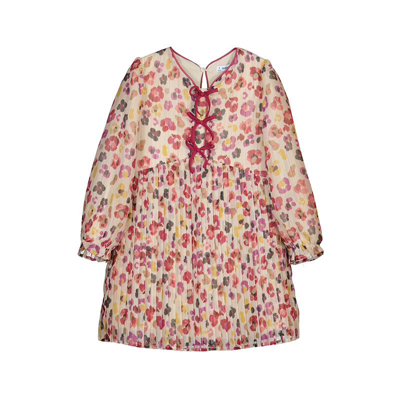 Pleated Floral Dress // Cherry // 4917-46