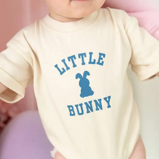 Little Bunny Steel Blue Bunny Romper