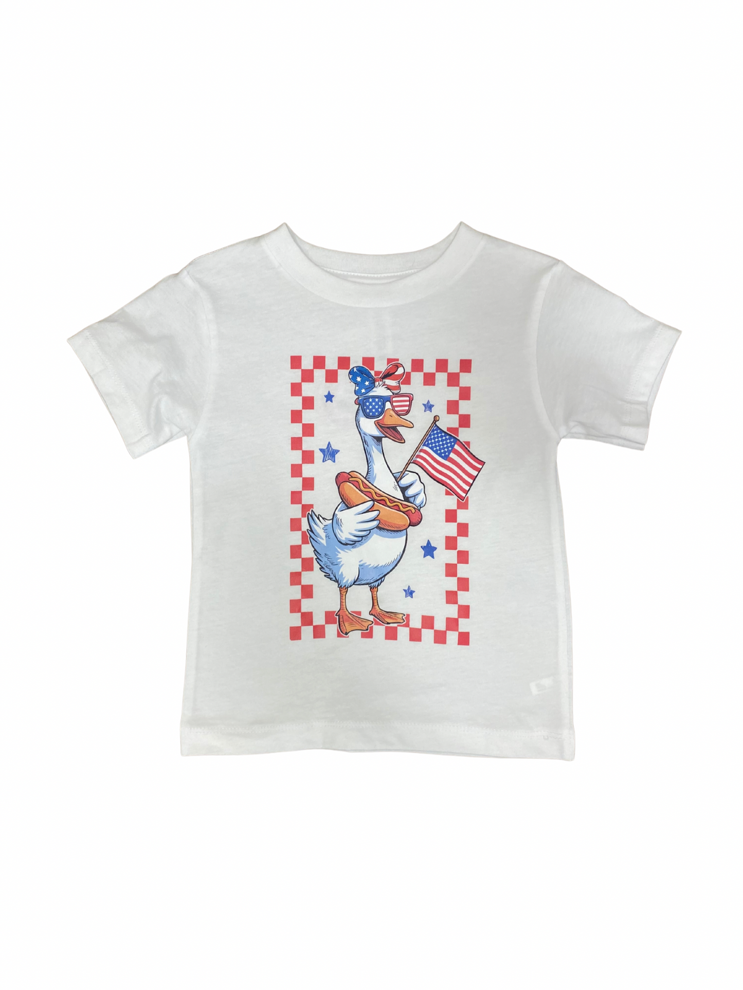 Girl 4th of July Goose T-shirt