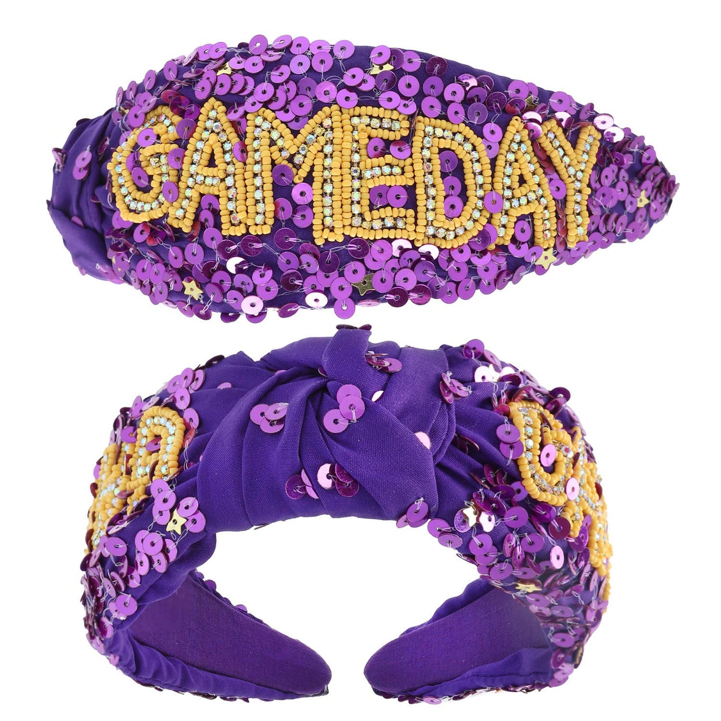 Game Day Headband // Purple Yellow