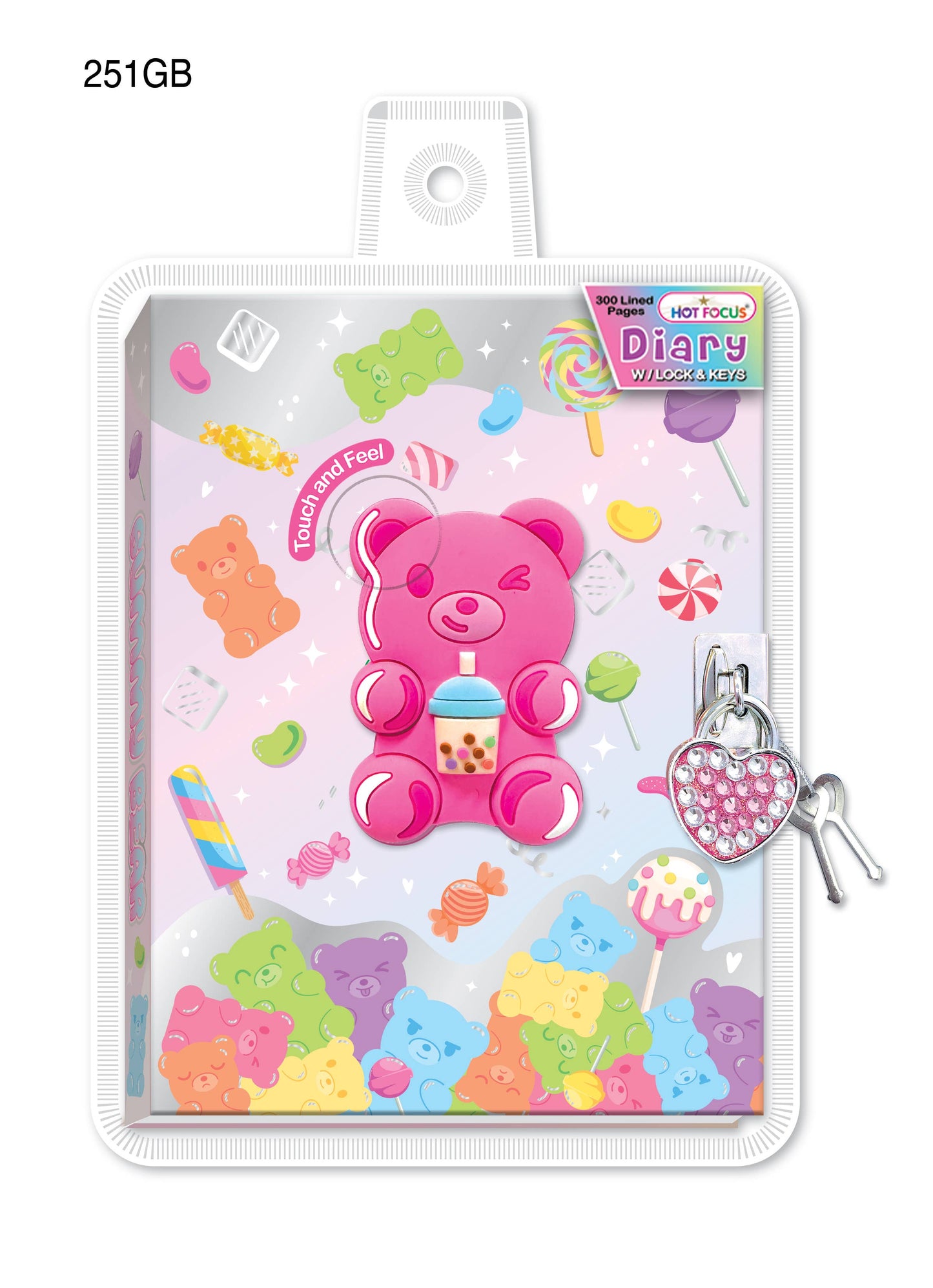 Diary with Lock and Keys, Gummy Bear