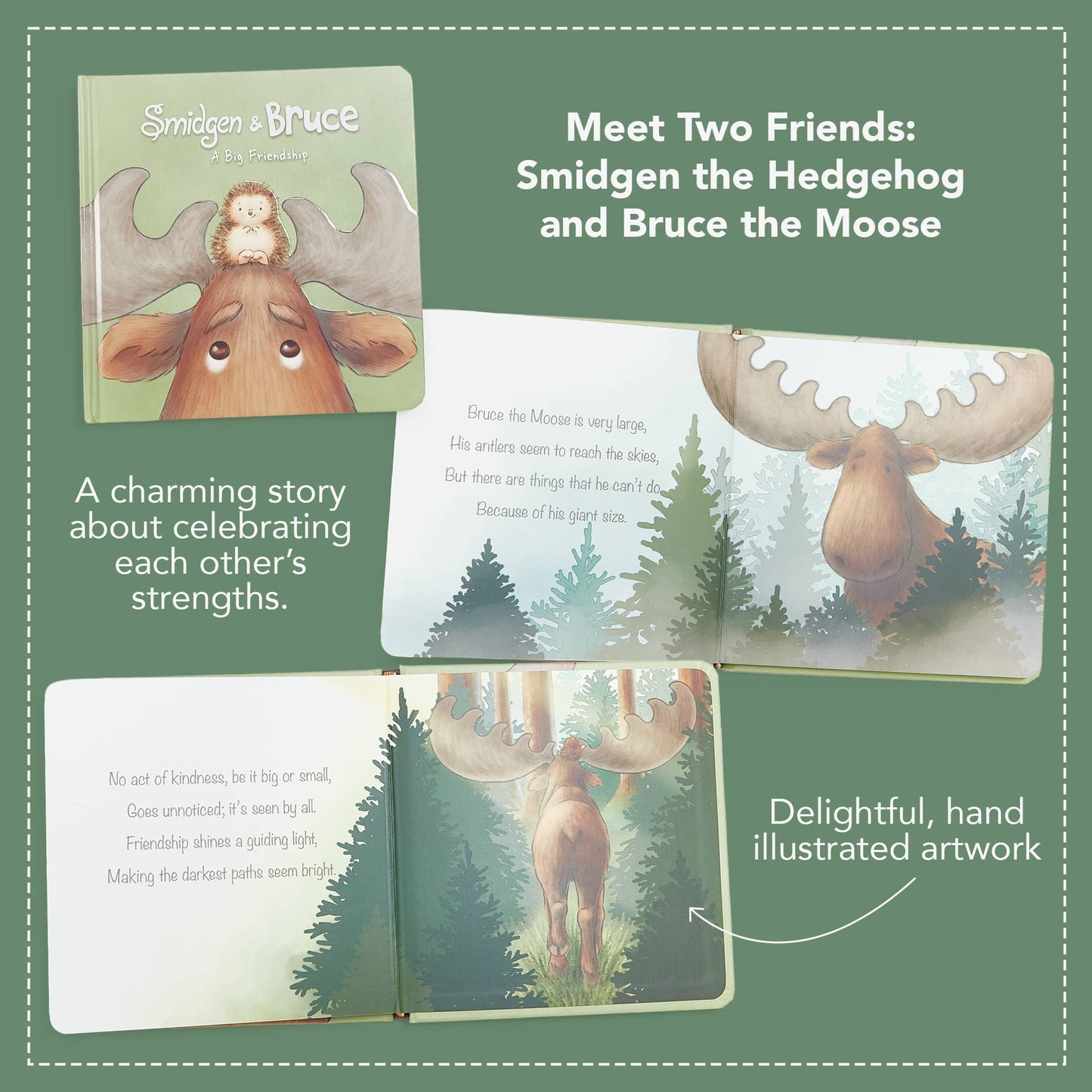 Smidgen and Bruce A Big Friendship - Board Book