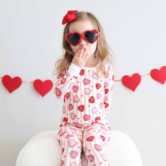 Sweet Like Candy Two Piece Pajama Set | Pink