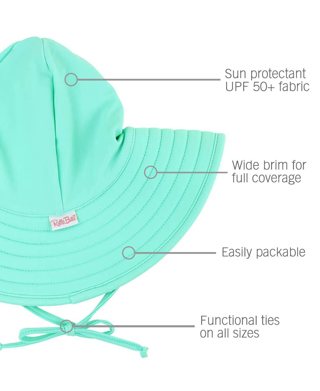 Girls Island Blue Swim Hat