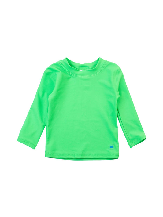 Boys Neon Lime Long Sleeve Rash Guard