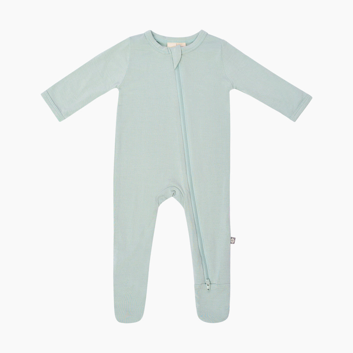 Bamboo Zippered Footie // Sage