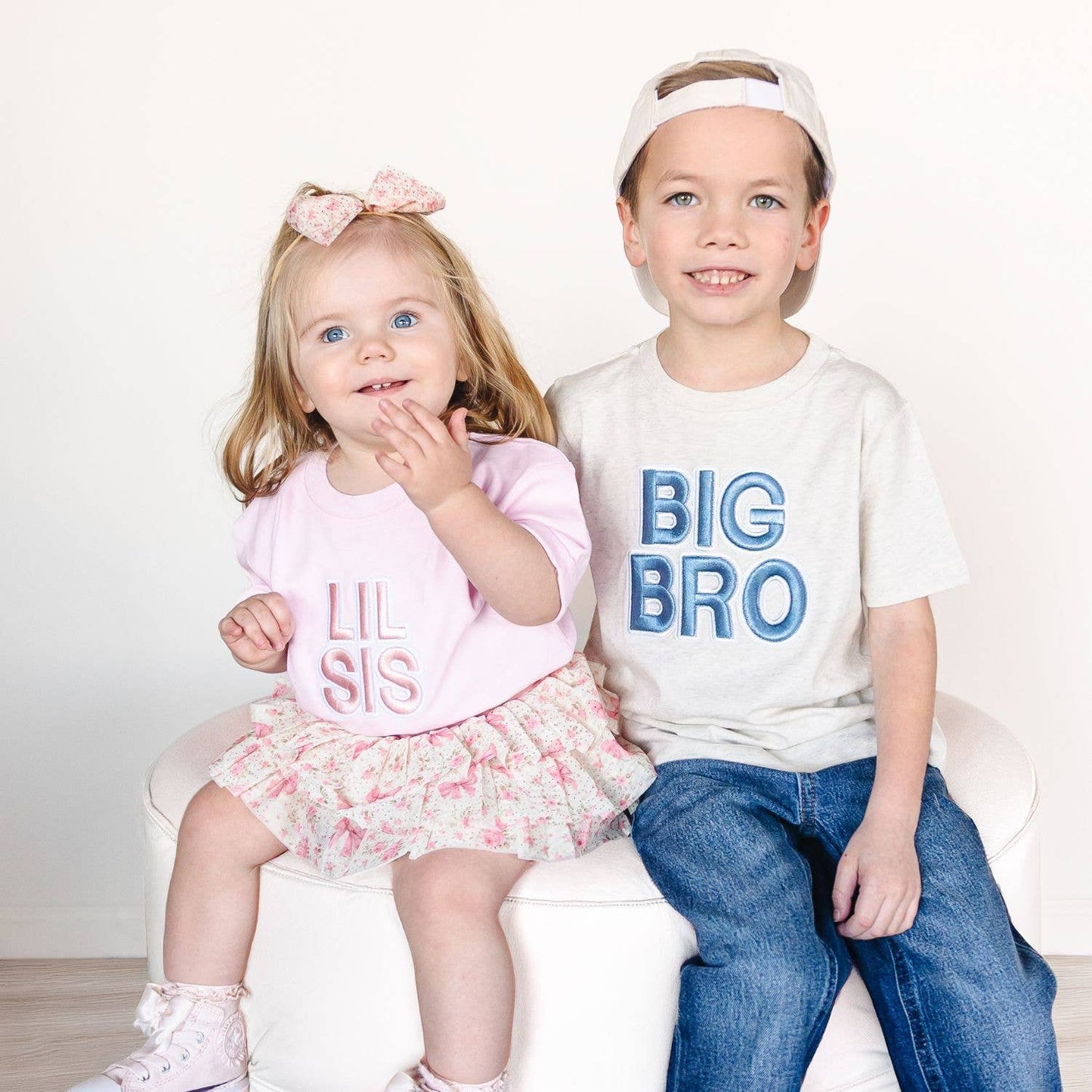 Big Bro Embroidered Patch Short Sleeve T-Shirt - Family Fun