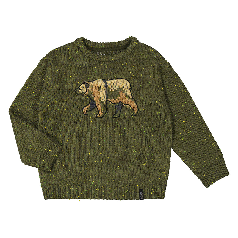 Olive Bear Sweater 4343-15