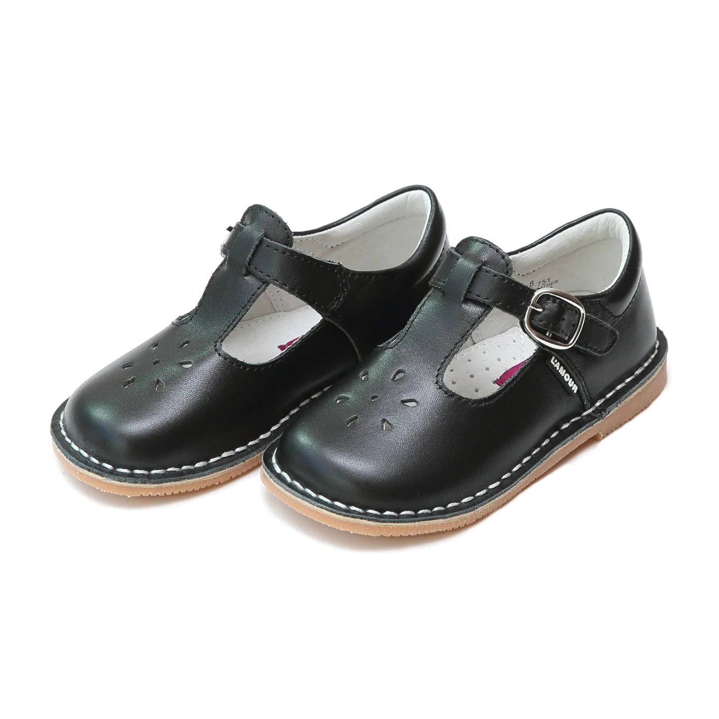 Joy Classic Leather T-Strap Mary Jane- Black