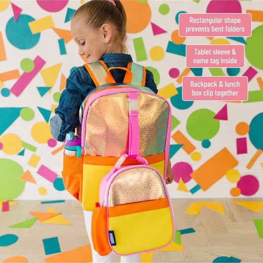 Orange Shimmer Pack It All Backpack