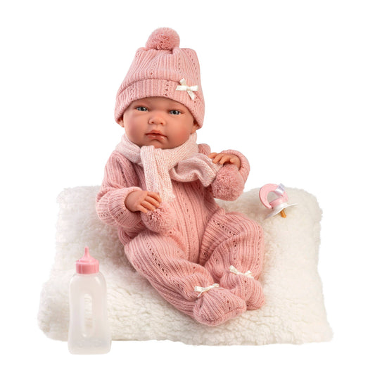 Newborn Doll Jessa with Cushion (15.7")