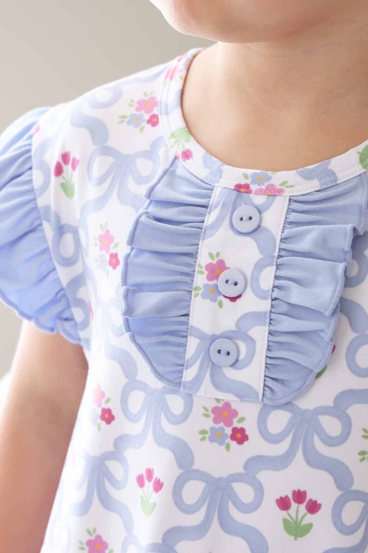 Flutter Sleeve Nightgown | Tied In Tulips