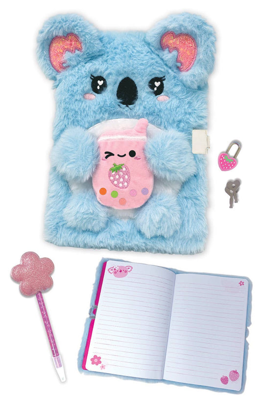 Fuzzy Diary with Lock and Keys, Koala