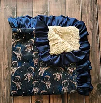Astronaut Minky Blanket