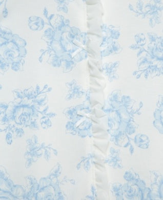 Blue Roses Floral Footie
