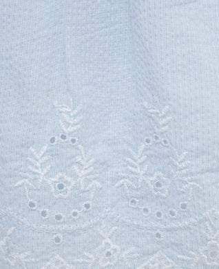 Blue & White Eyelet Stripe Sunsuit