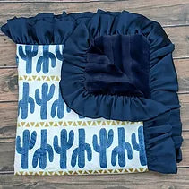 Blue Cactus Minky Blanket