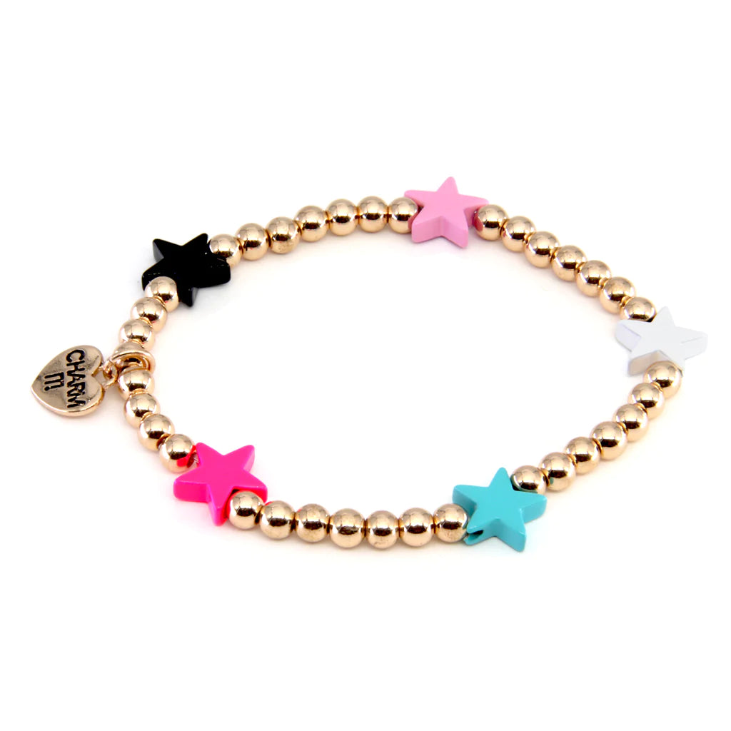 Gold Bead Multi-Star Bracelet
