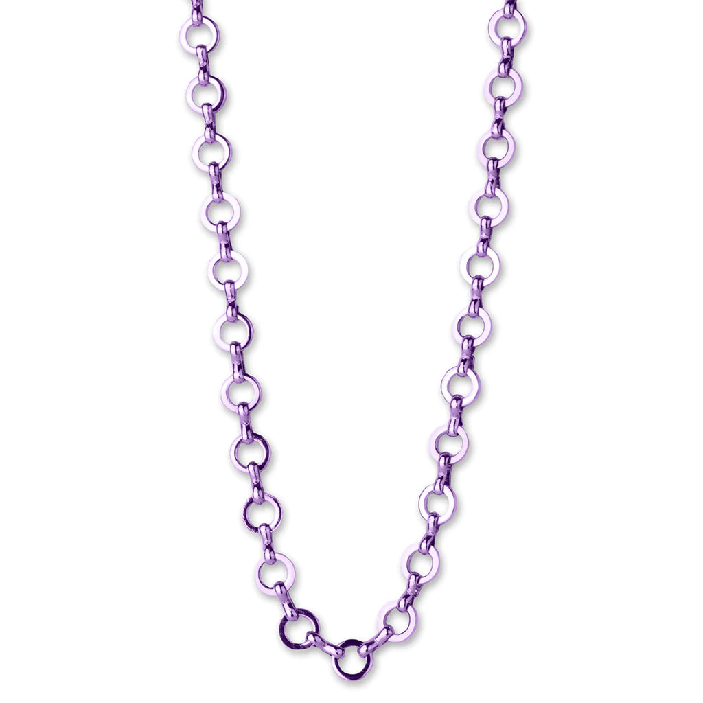 Purple Charm Chain Necklace