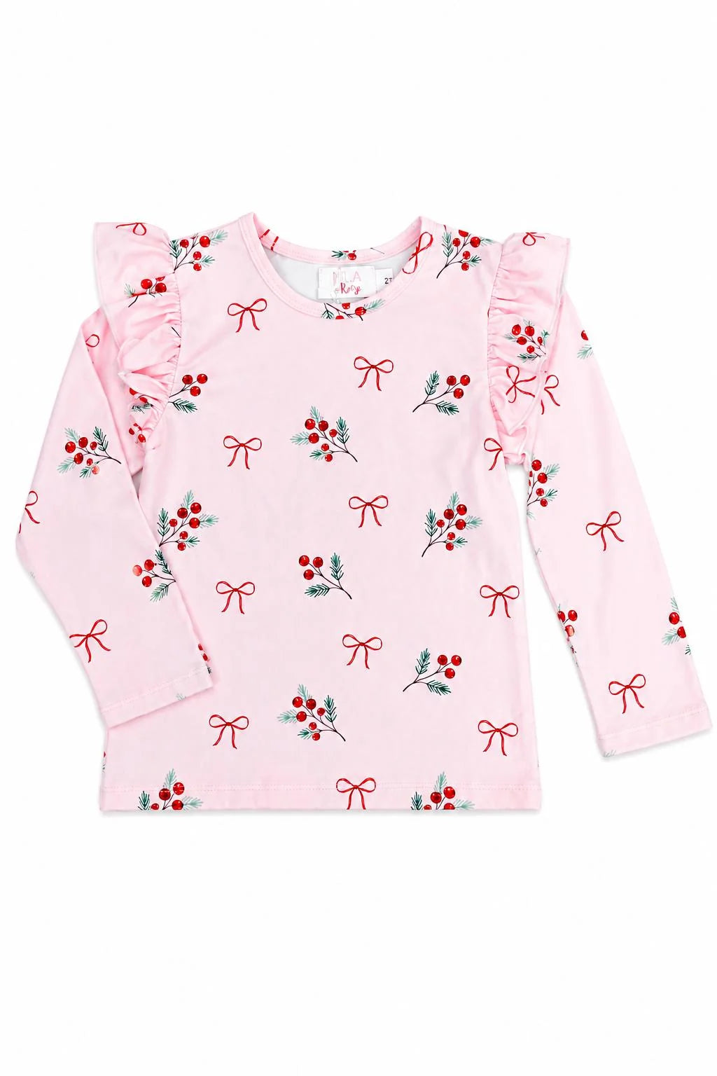 Winter Berries L/S Ruffle Tee